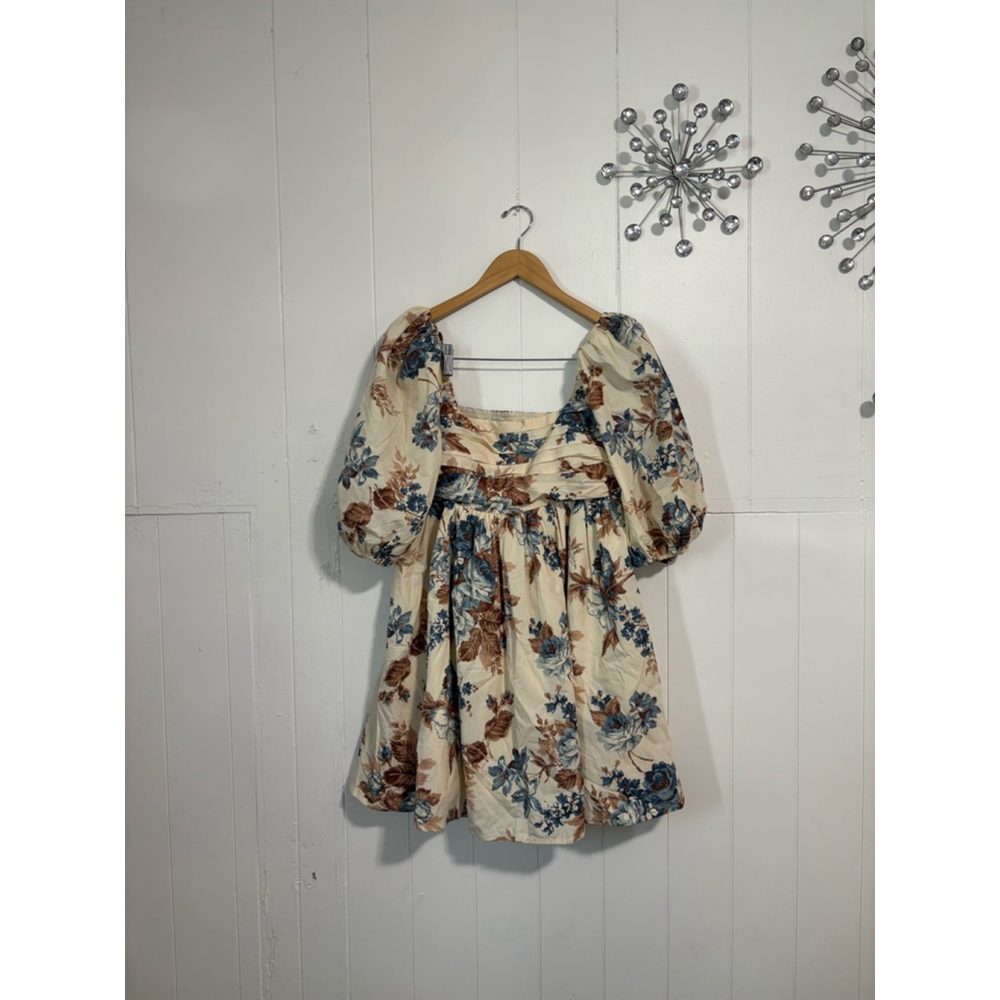 Abercrombie & Fitch Emerson Poplin Puff
Sleeve Mini Dress Cream Floral Sz M - Picture 4 of 6